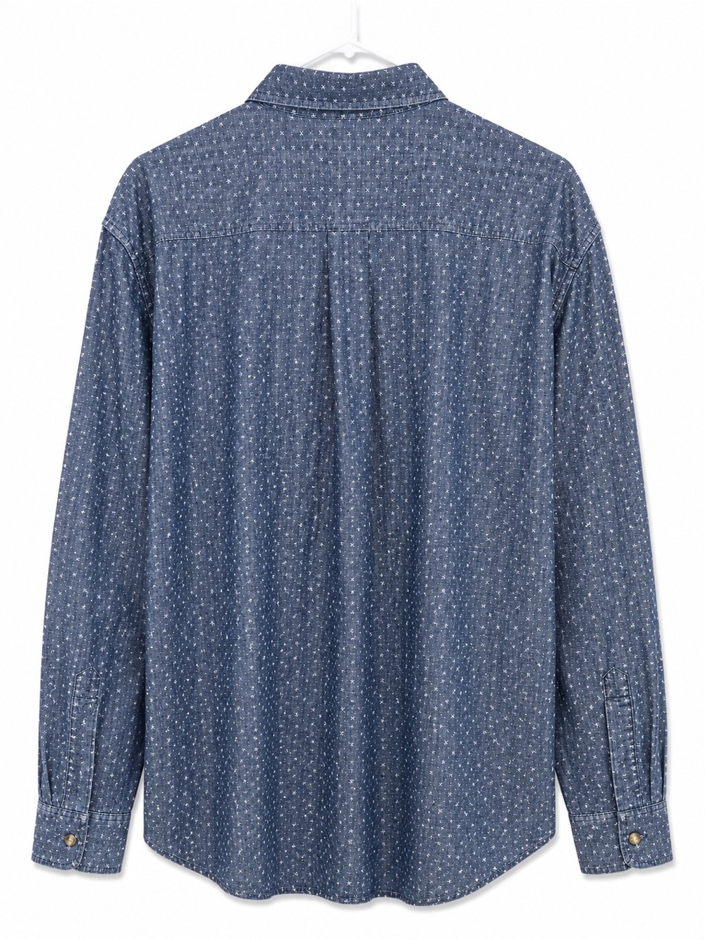 Old Navy Blue Dot-Pattern Casual Button-Down Shirt - Picture 3 of 3